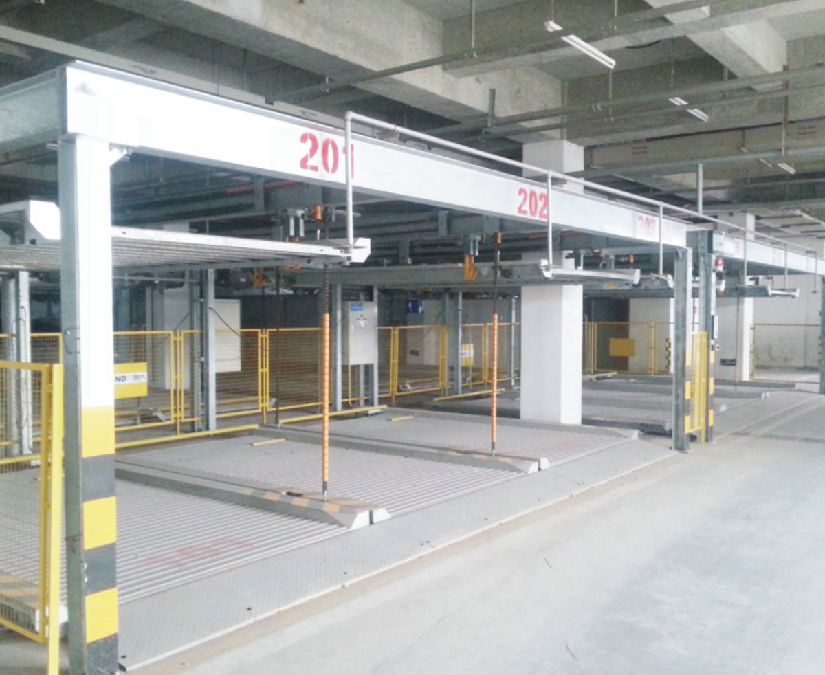 中江立體停車PSH2二層升降橫移立體車庫設備